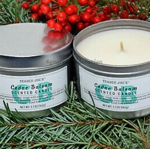 Trader Joe's Cedar Balsam Candles